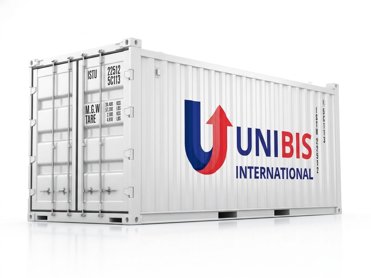 Unibis International branded shipping container